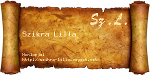 Szikra Lilla névjegykártya