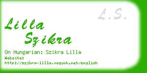 lilla szikra business card